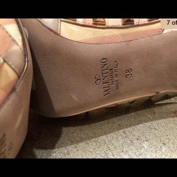 Valentino Rockstud Harlequin-print Pump Sorbet - Picture 5 of 8